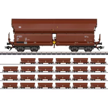 Märklin 000730 H0 24-Piece Set Sliding Roof Wagons Tals 968 DB Era IV AC