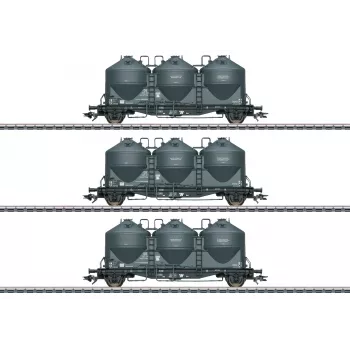 Märklin 48264 H0 3-Piece Set Dust Silo Wagon Kds 67 of the DB