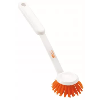 Haug Bürsten Anti-Bac Dish Brush, White/Orange, Plastic 15806