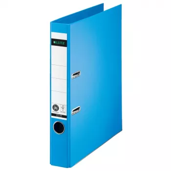 LEITZ 180° Lever Arch File A4 50 mm Light Blue Cardboard (1008-00-30)