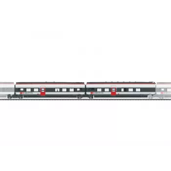 Märklin 043452 H0 Add-on Car Set 2 for Giruno SBB, 2 Intermediate Cars, Era VI
