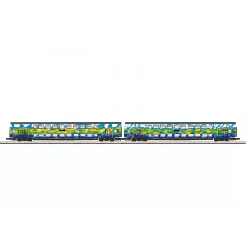 Märklin 87306 Z Double-Deck Coach Set Touristik 1 of DB AG - 2 Double-Deck Intermediate Coaches