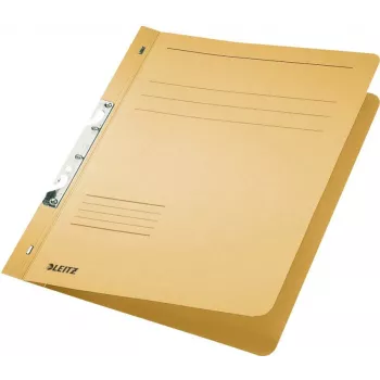 LEITZ Slotted File Fastener, DIN A4, Manila Cardboard, Chamois, 250 gsm, 170 Sheet Capacity, 80 mm Mechanism, Pack of 50 (3746-00-11)