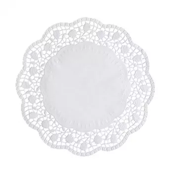 PAPSTAR Tortenspitzen Round Cake Doilies Ø 28 cm, 100 Pieces, White Lace Pattern 12268