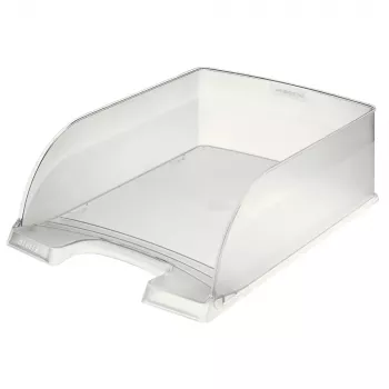Leitz Plus Jumbo Letter Tray DIN A4 Frost Polystyrene Stackable 5233-00-03