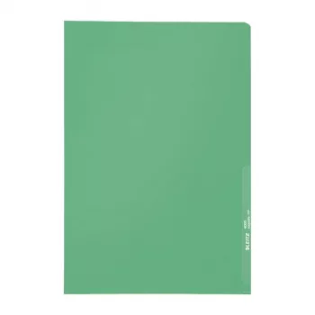 Leitz A4 Document Sleeves, 0.13 mm PP, Green, 100 Pack 40000055