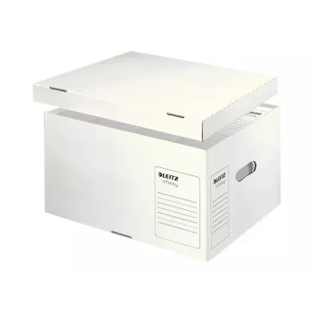 Leitz 61040000 Infinity Archive Container, White, 10-Pack, A4/Folio, Stackable, Recycled Cardboard