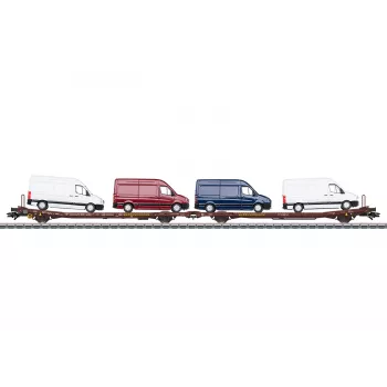 Märklin 47430 H0 Flat Car Pair Laads 800B of Transwaggon GmbH