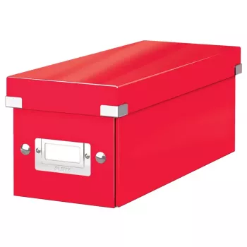 Leitz Click & Store WOW CD/DVD Storage Box 160 Discs Red Cardboard (60410026)