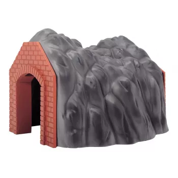 Märklin H0 Single-Track Tunnel with Detailed Stone Arch Portal, Grey and Orange 72202
