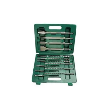 BRÜDER MANNESMANN MAN 12588 - 13-Piece SDS-Plus Hammer Drill Bit and Chisel Set