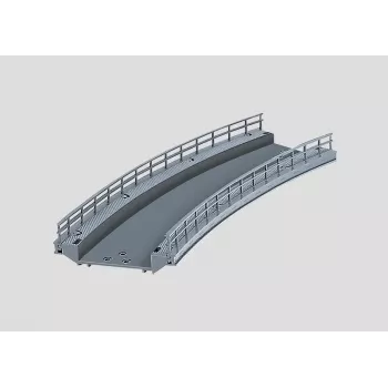 Märklin 074613 Curved Ramp Piece for Bridge Pier, HO Scale, Grey