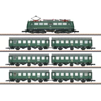 Märklin 81304 Z Starter Set – DB Intercity Express Train (BR 103 Electric Locomotive, 2 Passenger Cars, Track Oval, Power Pack)