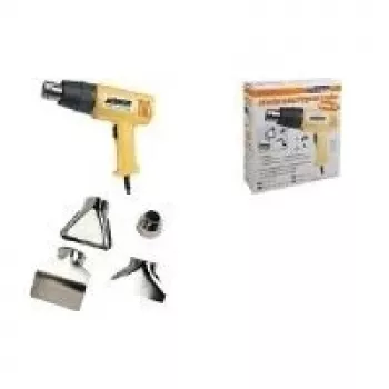 BRÜDER MANNESMANN Heat Gun 2000 W, 2 Temperature Settings, 300 l/min Airflow, 550 °C Max, Ergonomic Soft Grip 49500