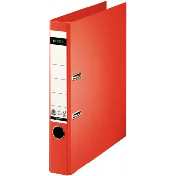 LEITZ 180° Lever Arch File A4 50 mm Light Red Cardboard 1008-00-20