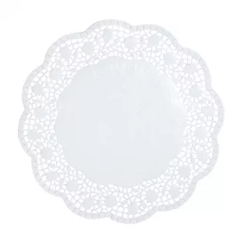 PAPSTAR Round Cake Doilies, 30 cm, White, 100 pcs (12263)