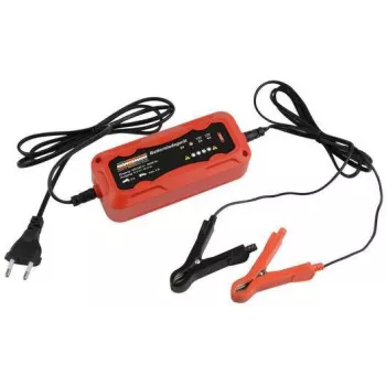 Brüder Mannesmann M12711 Automatic Car Battery Charger for 6V and 12V Lead-Acid Batteries