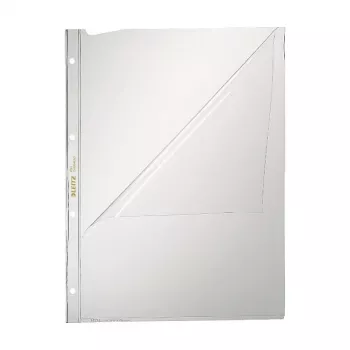 Leitz 4744-0000 PVC Transparent A4 File Cover, 2-Hole, 50 Pack