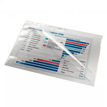 Leitz 4744-0000 PVC Transparent A4 File Cover, 2-Hole, 50 Pack