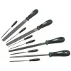 BRÜDER MANNESMANN GREEN LINE 10-Piece Workshop File Set, 200 mm, Cut 2, with Handle and Wire Brush, Blister Pack (M61015)