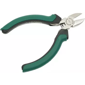 BRÜDER MANNESMANN GREEN LINE Electronics Side Cutter 115 mm, Tool Steel, Green/Silver/Black 1070 1
