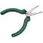 BRÜDER MANNESMANN GREEN LINE Electronics Bent Needle-Nose Pliers 125 mm, Tool Steel, Green/Silver/Black M 1070-5