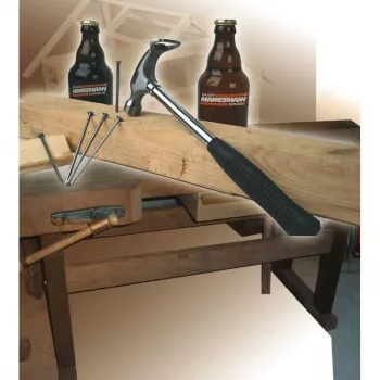 BRÜDER MANNESMANN Feierabend Hammer with Bottle Opener and Rubber Grip Zone M76590