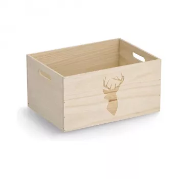 Zeller Deer Storage Box Natural 35 x 25 x 18 cm 15222