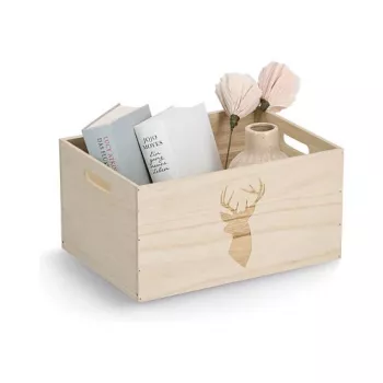 Zeller Deer Storage Box Natural 35 x 25 x 18 cm 15222