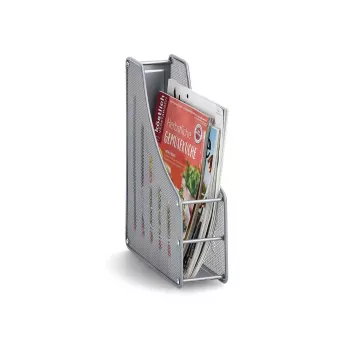 ZELLER MESHLINE Silver Metal Mesh Standing Magazine File DIN A4/C4 17700