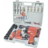 Brüder Mannesmann 15033 Pneumatic Tool Set 1/2 inch Impact Wrench, Ratchet Wrench, Chisel Hammer, Die Grinder, 40-Piece
