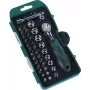 BRÜDER MANNESMANN 38-Piece Socket and Bit Set, 1/4 inch Drive, Reversible Ratchet, CrV Steel 29891