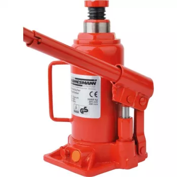 BRÜDER MANNESMANN Hydraulic Bottle Jack 10 t with Overload Valve, Red (M00710)