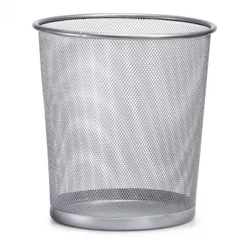 ZELLER MESHLINE Waste Paper Basket 12L Aluminium Look 18100