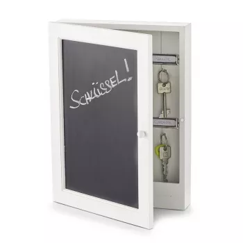 Zeller Chalkboard Key Cabinet White with 6 Hooks (15124)