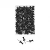 WEDO 54 201 Black Pushpins, 100 Pieces, 12 mm Pin Length, 10 mm Head Diameter, Clear Plastic Box