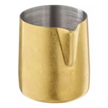 APS FLOW Pourer, 150 ml, Gold 18/8 Stainless Steel, Vintage-Look, Dishwasher Safe, 1 Piece 10306