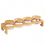 WESTMARK Marmeladenbar Tapas + Friends Serving Set, Acacia Wood Board, 3 Glass Bowls, 3 Stainless Steel Spoons 69902260