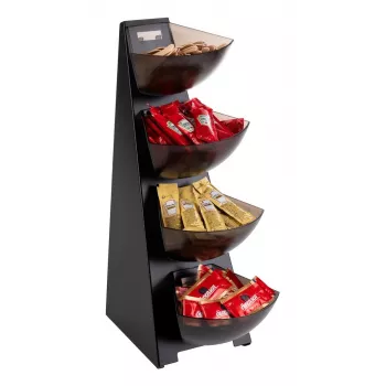 APS MULTI RACK 4-Tier Portion Dispenser, Stainless Steel Black, 4 Containers 11414