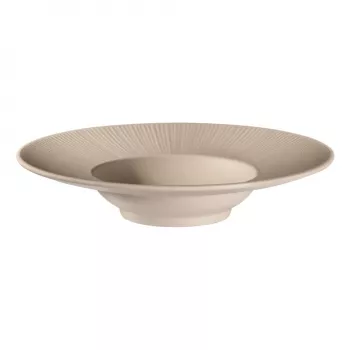 APS NERO Pasta Plate, 290 mm, Sand Melamine, Stackable, Dishwasher Safe, Heat Resistant (1 Piece) 85406