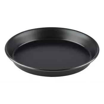 APS Pizza Baking Tray, Round, 180 mm, Black Blue Steel, Uncoated, 1 Piece 73502