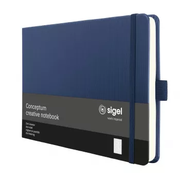 SIGEL Conceptum Notebook A5 Landscape Dot Grid Dark Blue Hardcover 132 Pages CO207
