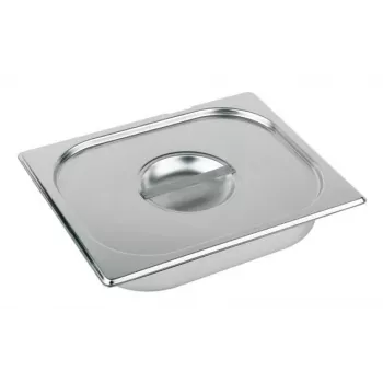 APS GN 1/2 Lid 325 x 265 x 35 mm Stainless Steel, No Spoon Notch, Dishwasher Safe - 1 Piece (81295)