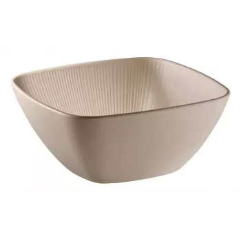 APS NERO Square Serving Tray 250 x 250 mm Sand Melamine Stackable Dishwasher Safe Heat Resistant 85417