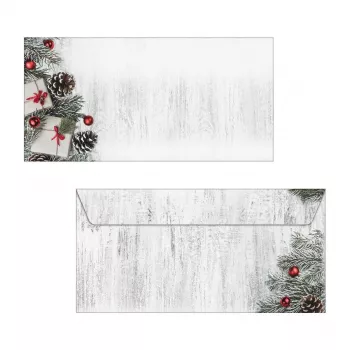 Sigel 50 Christmas Envelopes Scandinavian Christmas DIN long without Window