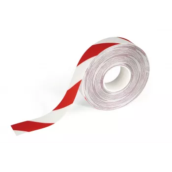 DURABLE DURALINE 50/05 Self-Adhesive Floor Marking Tape, Red/White, 50 mm x 5 m 1021132