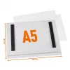 DURABLE Waterproof A5 Magnetic Poster Frame, 5 Pack, Black 505819