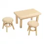 Rayher Mini Gnome Table with 2 Stools, Natural Wood, 3-Piece Set 46819505