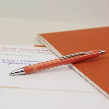 Schneider Epsilon Ballpoint Pen Orange with Blue Ink 138606