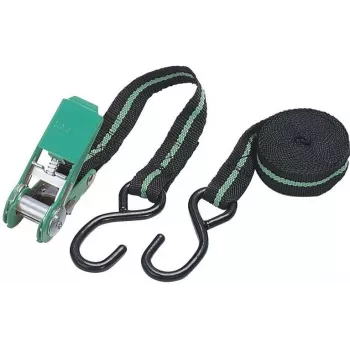 Wolfcraft 3442000 Two-Part Lashing Strap 5 m x 25 mm, 250 daN LC, Blue